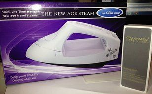 Bundle 2 Items: 1x the New Age Steam Travel Iron (Salt Use) +1x Itay Beauty Majick Nail Buffer