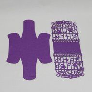 50PC Candy Box,Morecome Birdcage Flowers Laser Cut Favor Candy Box (Purple)