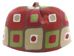 Traditional English Dome Tea Cozie Fully Lined (Holiday Elegance Ruby) N3
