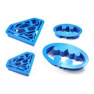 Batman Superman Cookie Cutter Biscuit Mold 4PCS Set N2