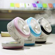 KING DO WAY 4 Mode Table Fans Portable Desktop Rechargeable USB Mini Desk Fans - Misting Cooling Spray Fan - Humidifier... N13