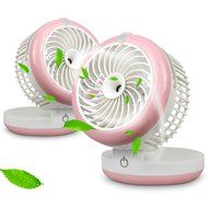 KING DO WAY 4 Mode Table Fans Portable Desktop Rechargeable USB Mini Desk Fans - Misting Cooling Spray Fan - Humidifier... N14