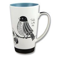 Karma, by Stephen Joseph Black and White Bird Mug, Multicolor