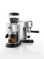 DeLonghi America KG521 Dedica Conical Burr Grinder with Porta Filter Attachment, Silver N3