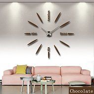EverTrust(TM) real new limited Quartz watch big diy 3d mirror sticker Metal wall clock modern art clocks home... N4