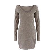 V-Neck Sweaters Dress,Morecome Womens Casual Long Sleeve Sweaters Dress (M) N3