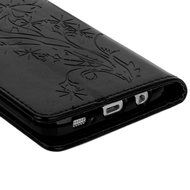 (Not for S7) S7 Edge Case,Galaxy S7 Edge Case - Badalink Embossed Butterflies Wallet Flip Cover with Bling Diamonds... N32