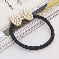 SyGyn(TM) New Style Fashion Lovely Pearl Bow Bowknot Hair Band Hair Clip Elastic Hair Accessories N3
