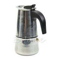 Hunulu Stainless Steel 2-Cup Latte Moka Espresso Pot Top Percolator Stove Coffee Maker