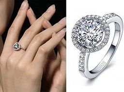 Charming Women's Jewelry Silver Plated Cubic Zirconia Wedding Ring Sz 5-10 (7)