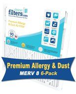 Cleaner Filters 20x30x1 Air Filter, Pleated High Efficiency Allergy Furnace Filters for Home or Office with MERV...