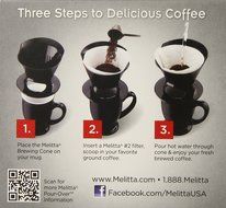 Melitta 64010B Ready Set Joe Mug and Cone ( Black ) N3