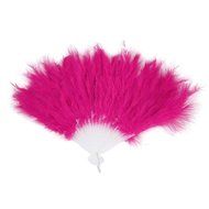 Beauty Clubs Wedding Hand Fancy Dress Costume Dance Feather Fan (Black) N14