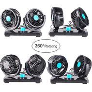 BeneU 12V 360 Degree Rotation Adjustable Dual Head Car Auto Cooling Air Fan N3