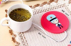 Beauty Clubs Silicone Heat Warmer Heater Milk Tea Coffee Mug Hot Drinks Beverage Cup (Red) N2