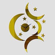 EverTrust(TM) wall clocks new arrival quartz watch 3 big moons clock modern design luxury mirror 3d crystal watch... N4