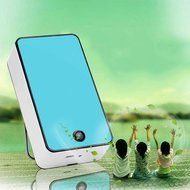 LOHOME(TM) Portable Mini USB Air Conditioning Fan Chargeable Hand-held No Leaf Fan Air Conditioner (Green) N13