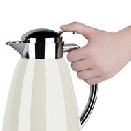 Emsa Campo Stainless Steel Thermal Carafe with Glass Liner, 34 oz, White