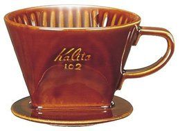 KALITA JAPAN Home cafe Hand Drip Coffee Dripper 102 Lot Brown #02003