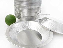 Disposable/Reusable Heavy Duty Aluminum 6&quot; Mini Pie Pans Deep #677- 11 oz Capacity (25) N2