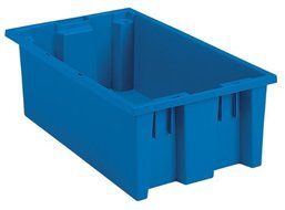 Akro-Mils 35180 Nest and Stack Plastic Storage and Distribution Tote, 18-Inch L by 11-Inch W by 6-Inch H, Blue...