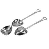 2Pcs Stainless Steel Heart Tea Infuser Steeper Strainer Spoon Handle Shower