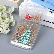 Badalink iPhone 7 Case (4.7") Christmas Tree Liquid Case Crystal Clear Hard PC Case Bling Shiny Glitter Liquid... N22