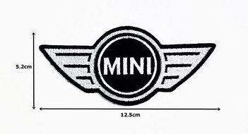 Mini Cooper Automobile Vintage Classic Car Size L Logo Iron-on Patch for Collection with By Botan