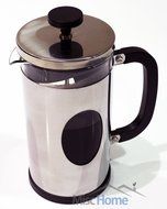 [1 Liter, 34 Oz] Gourmet Stainless Steel French Press Coffee Maker Tea Maker, Coffee Press (Chrome) N2