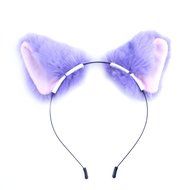 Chunlin Orecchiette Anime Neko Cosplay Halloween Party Cat Fox Ears Long Fur Ears (Black Headband) N19