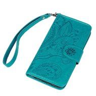 Galaxy S6 Case,Samsung Galaxy S6 Case - Wallet Flip Stand Case Embossed Plants PU Leather Case Shockproof Soft... N31