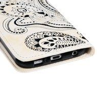 Galaxy S6 Case,Samsung Galaxy S6 Case - Wallet Flip Stand Case Embossed Plants PU Leather Case Shockproof Soft... N37