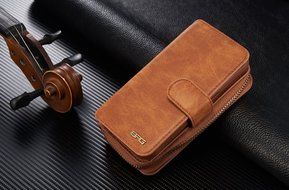 Samsung Galaxy S7 Dermis Wallet case,Aroko Handmade Genuine Cowhide Leather Wallet Cover Case Large Capacity Leather... N4