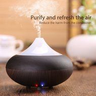 VicTsing Aromatherapy Cool Mist Humidifier with 7 Color LED Lights, Wood Grain, 140ml N13
