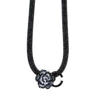 Morenitor[TM]Choker Necklace Rose Pendant with Leather Rope Chain Necklace. N4