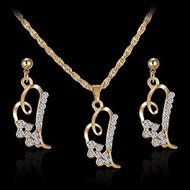 NEW Women Wedding Rhinestone Crystal Pendant Necklace Earrings Jewelry Set Chain
