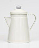 Retro Enamel Stove Top 1L Coffee Perculator in Champagne color