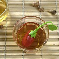 Cute Fashion Strawberry Silicone Herbal Spices Leaf Tea Infuser Strainer N2