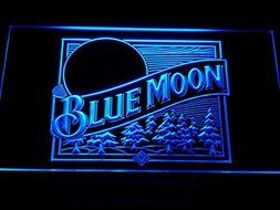A167-b Blue Moon Beer Bar Pub Logo Neon Light Sign by Blue Moon Beer Bar Pub Logo