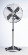 48" Silver Traditional Style Adjustable Oscillating Indoor Standing Floor Fan
