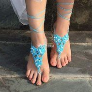 Sexy Barefoot Sandals Crochet Foot Jewelry Ankle Anklet Cotton Bracelet Chain N4