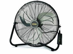 Lasko Stanley 655650 20-Inch High Velocity Floor or Wall mount Fan, Black