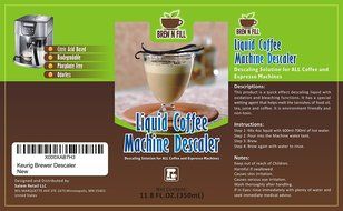 Keurig Brewer Biodegradable Coffee Descaler; Keurig Filter Cleaner and Hard Water Descaler Large 11.8 Ounce Bottle