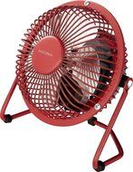Red Table Desk Fan Durable Workstation Small Space Air Cooling Unit 360&deg; Tilt N3