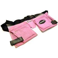 Leather Tool Belt / Storage Pouch PINK LADIES Tool Bag / Roll Mat Holder TE452 by AB Tools