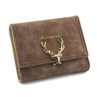 AutumnFall Women Clutch Short Christmas Elk Buckle Purse Wallet Card Holder Handbag Bag (Blue) N3