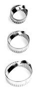 Fox Run 3661 Crinkled Cutters (Set of 3), Clear