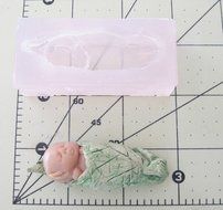 Silicone Mold Elf in Leaf Handmade Supply 2.5"