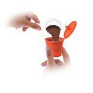 Mind Reader "Wiz" Disposable Single Serve Coffee Pods (Pack of 30) 2.0 Compatible, Orange N2