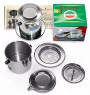 Vietnamese Traditional Coffee Filter (Phin) 15 Ounce 2-Pack, Gravity Insert